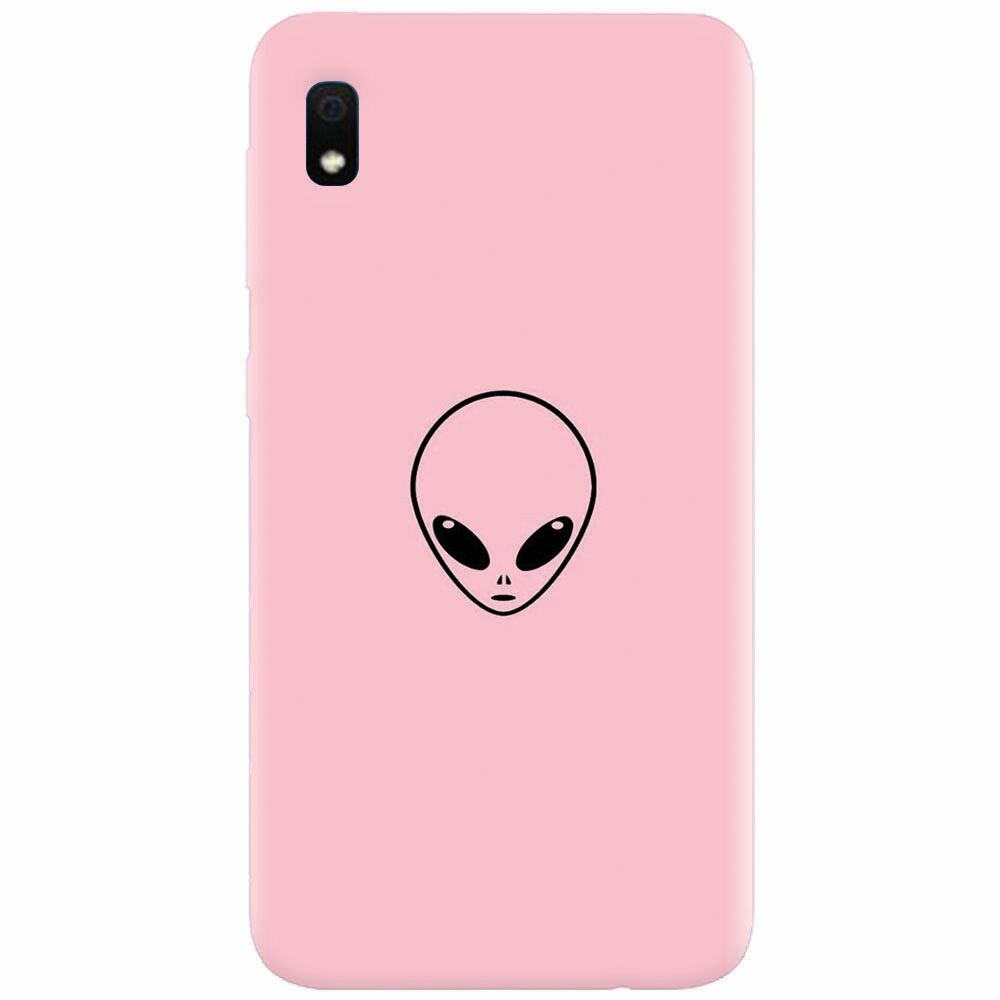 Husa silicon pentru Samsung Galaxy A10, Pink Alien