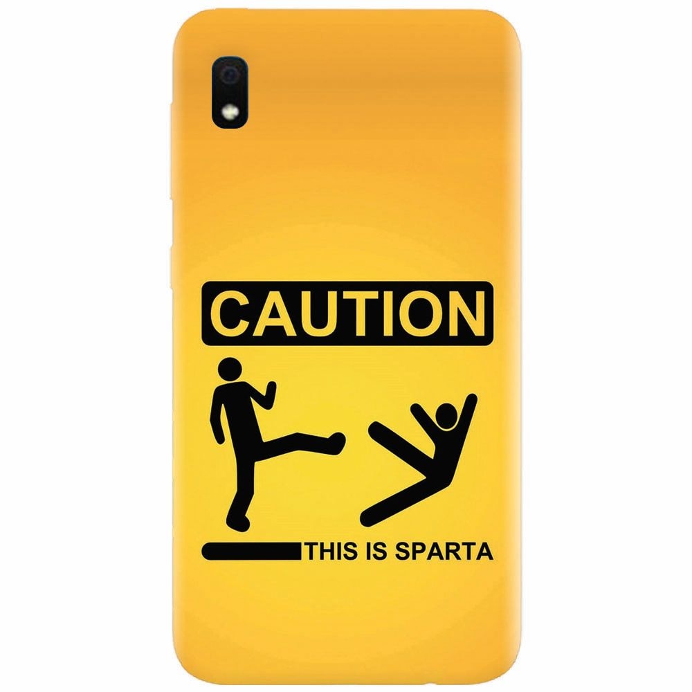 Husa silicon pentru Samsung Galaxy A10, This Is Sparta Funny Illustration