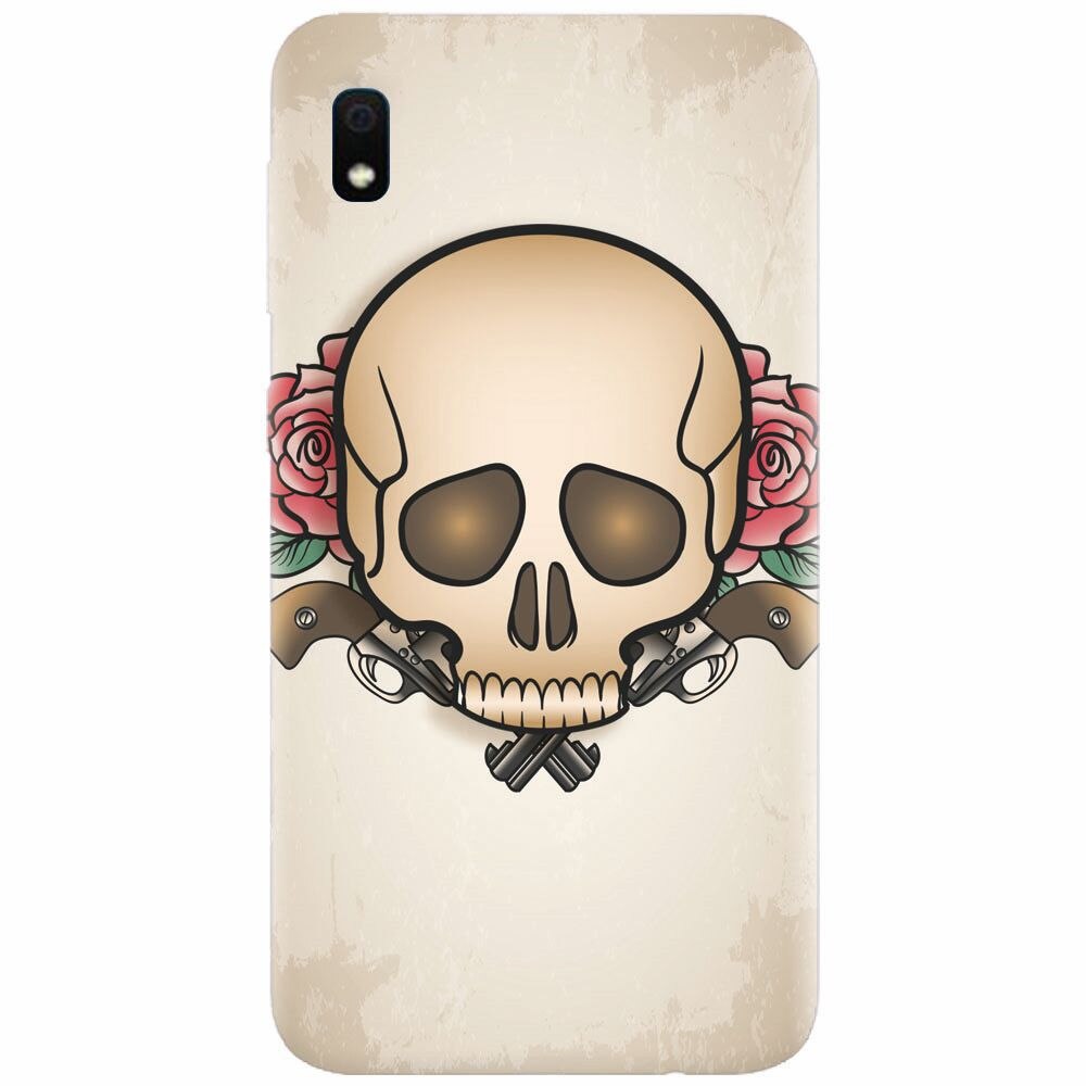 Husa silicon pentru Samsung Galaxy A10, Skulls And Roses