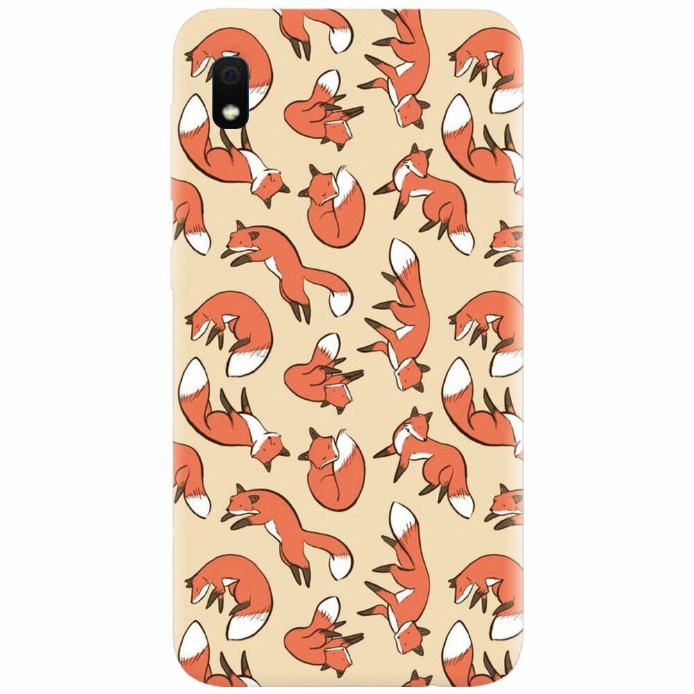 Husa silicon pentru Samsung Galaxy A10, Red Foxes