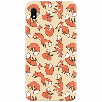 Husa silicon pentru Samsung Galaxy A10, Red Foxes Husa silicon pentru Samsung Galaxy A10, Red Foxes
