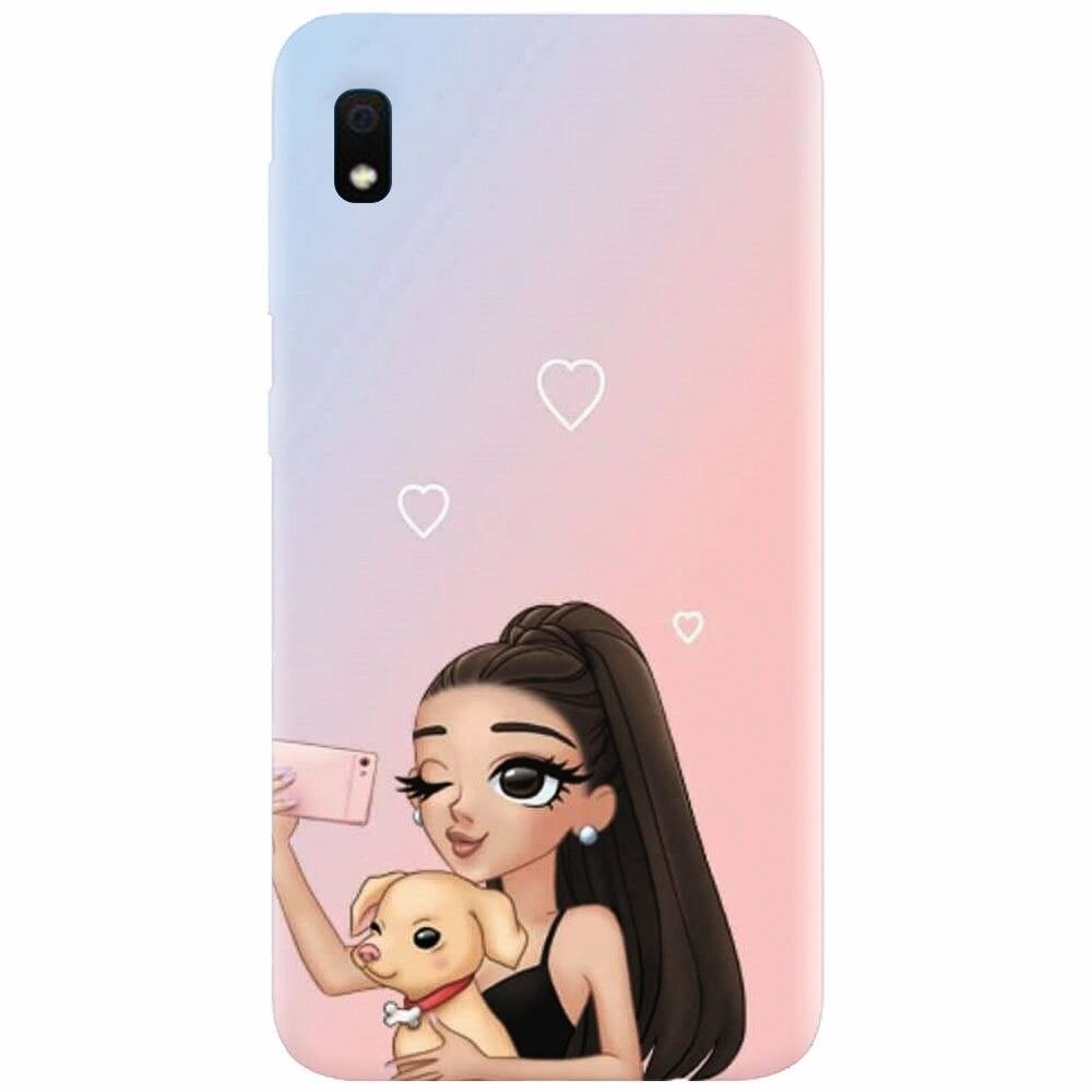 Husa silicon pentru Samsung Galaxy A10, Selfie With Sweet Dog