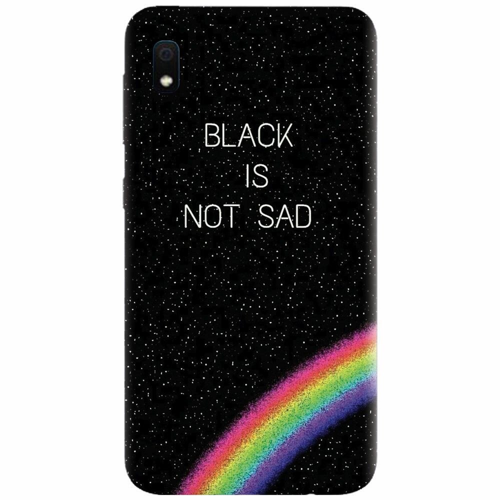 Husa silicon pentru Samsung Galaxy A10, Black Is Not Sad