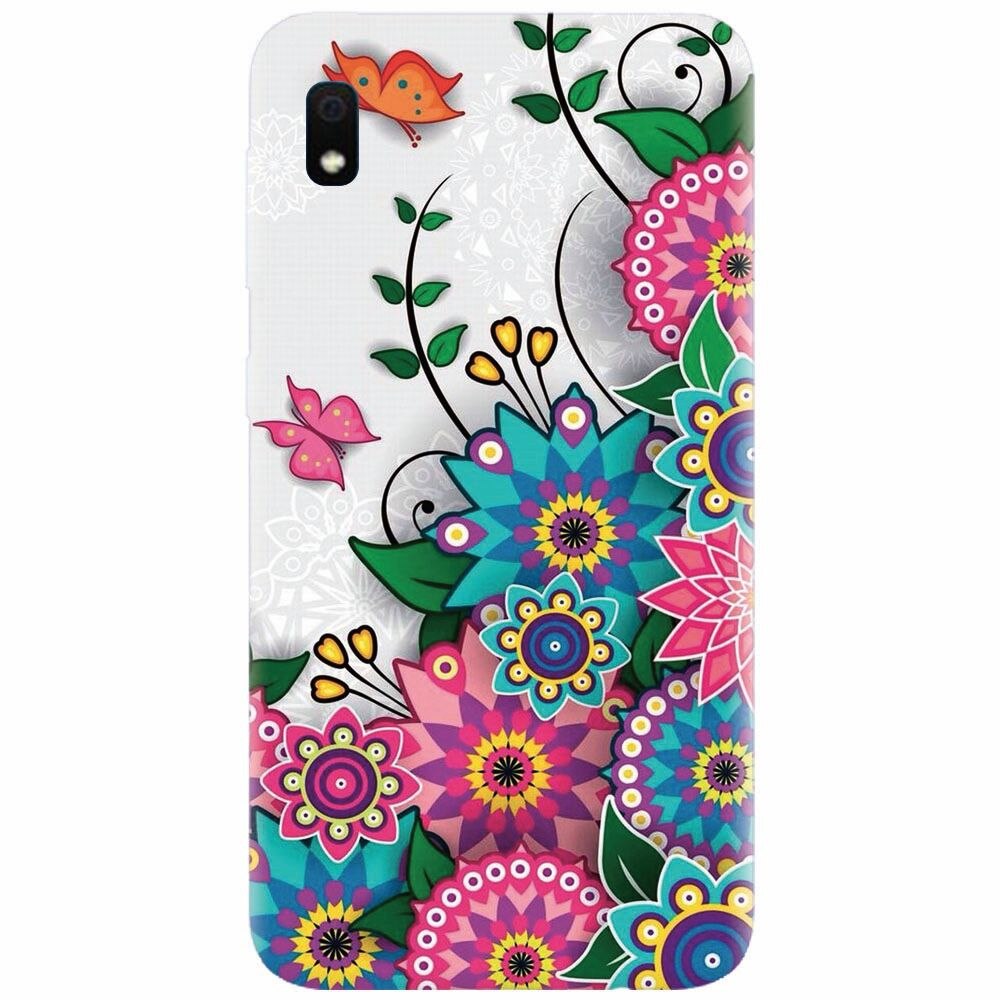 Husa silicon pentru Samsung Galaxy A10, Mandala Flowers