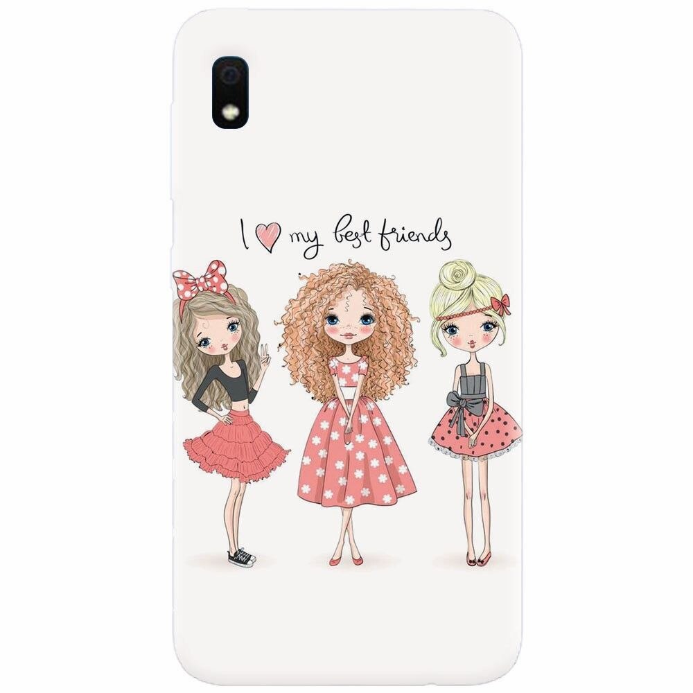 Husa silicon pentru Samsung Galaxy A10, I Love My Best Friends