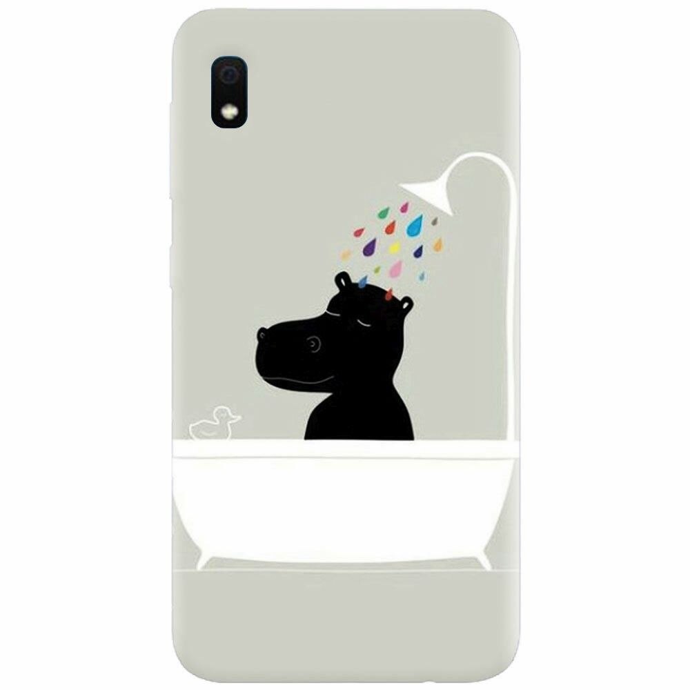 Husa silicon pentru Samsung Galaxy A10, Hippo Bath