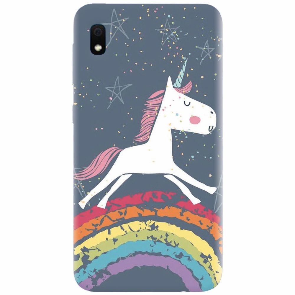 Husa silicon pentru Samsung Galaxy A10, Unicorn Rainbow