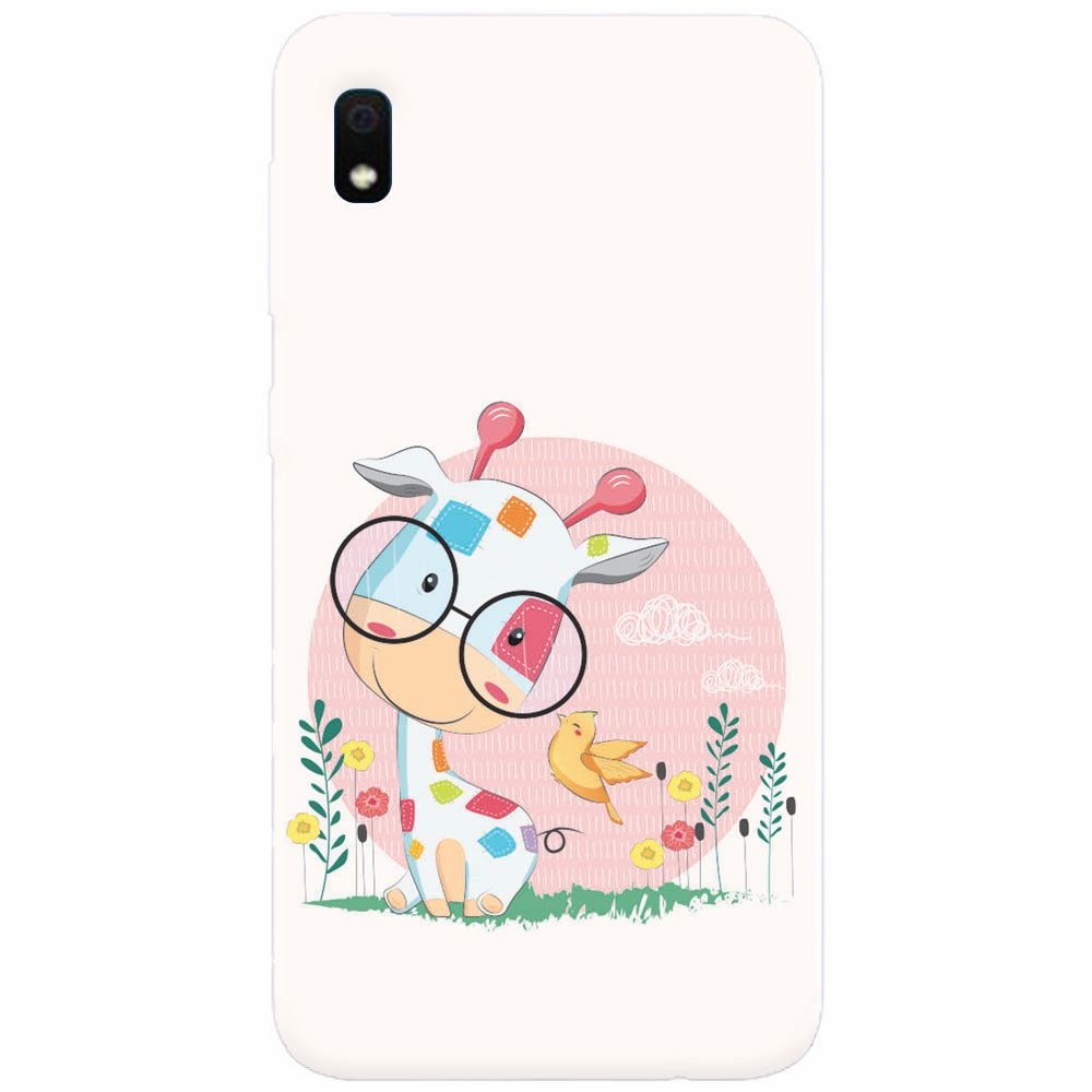 Husa silicon pentru Samsung Galaxy A10, Baby Giraffe