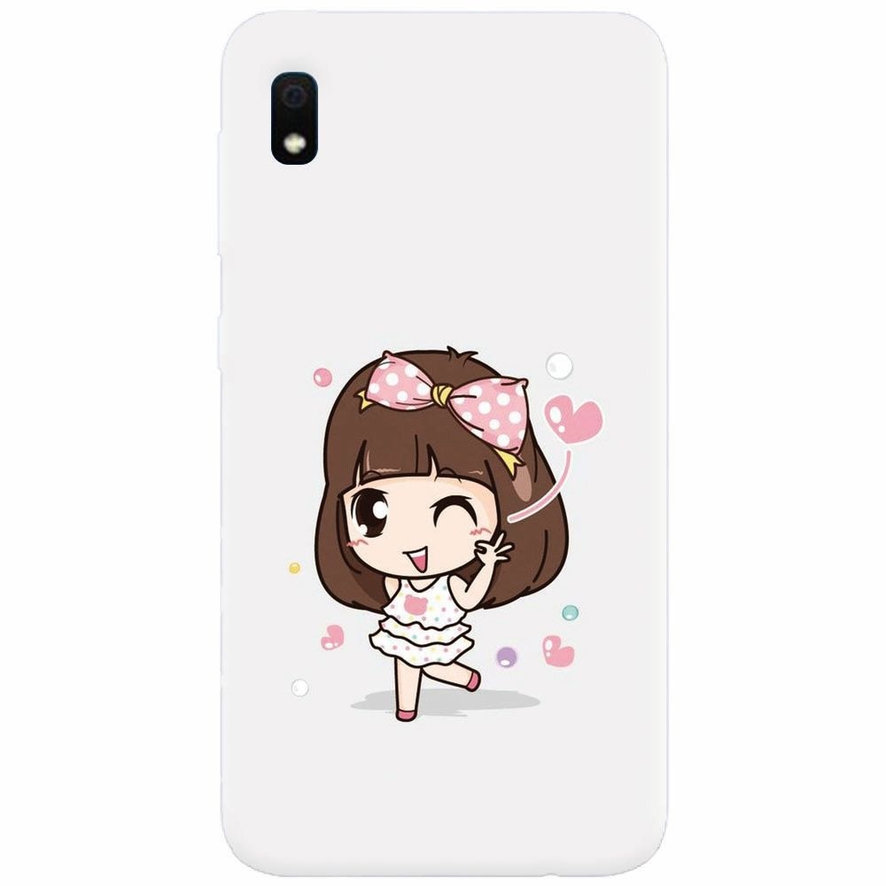 Husa silicon pentru Samsung Galaxy A10, Happy Girl