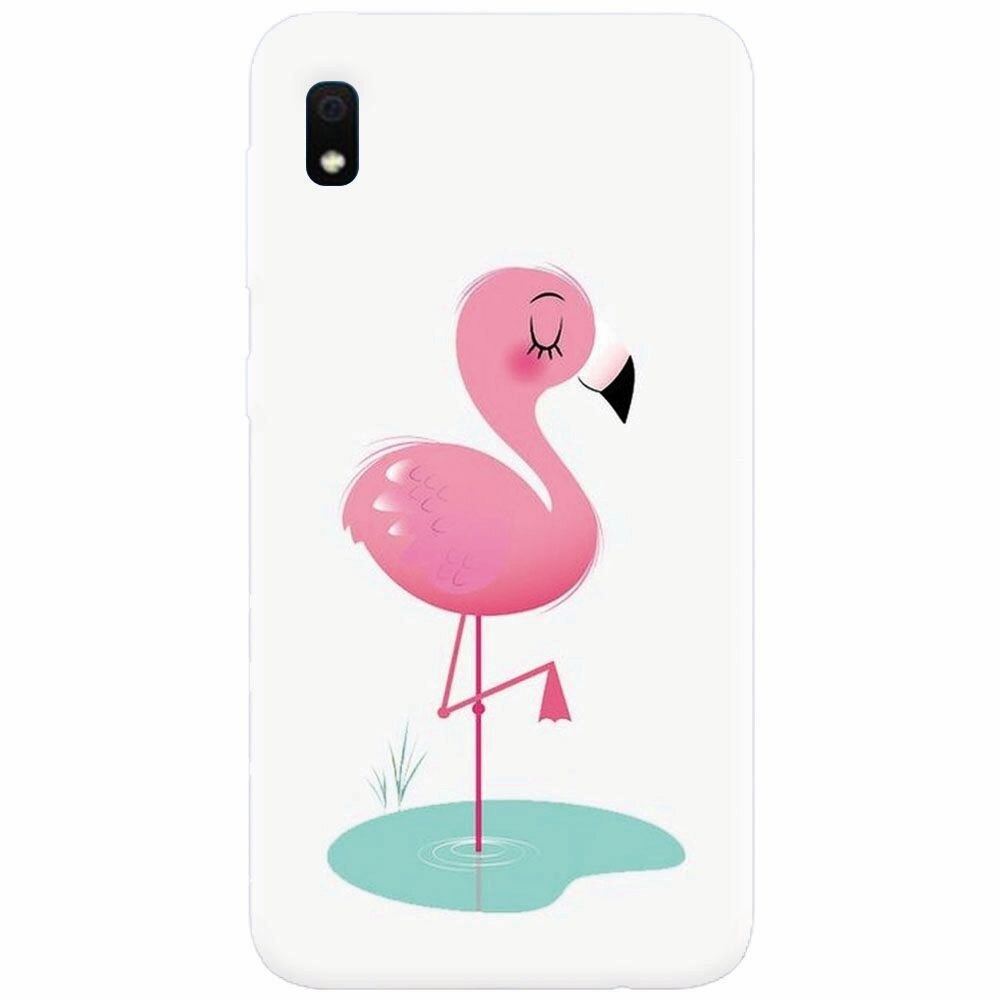Husa silicon pentru Samsung Galaxy A10, Flamingo Pink