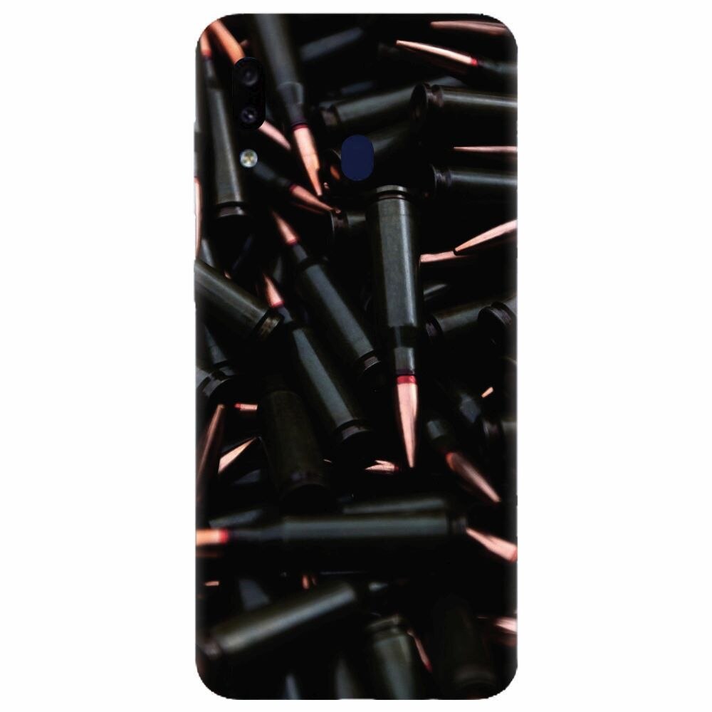 Husa silicon pentru Samsung Galaxy A20, Ammunition Bullets