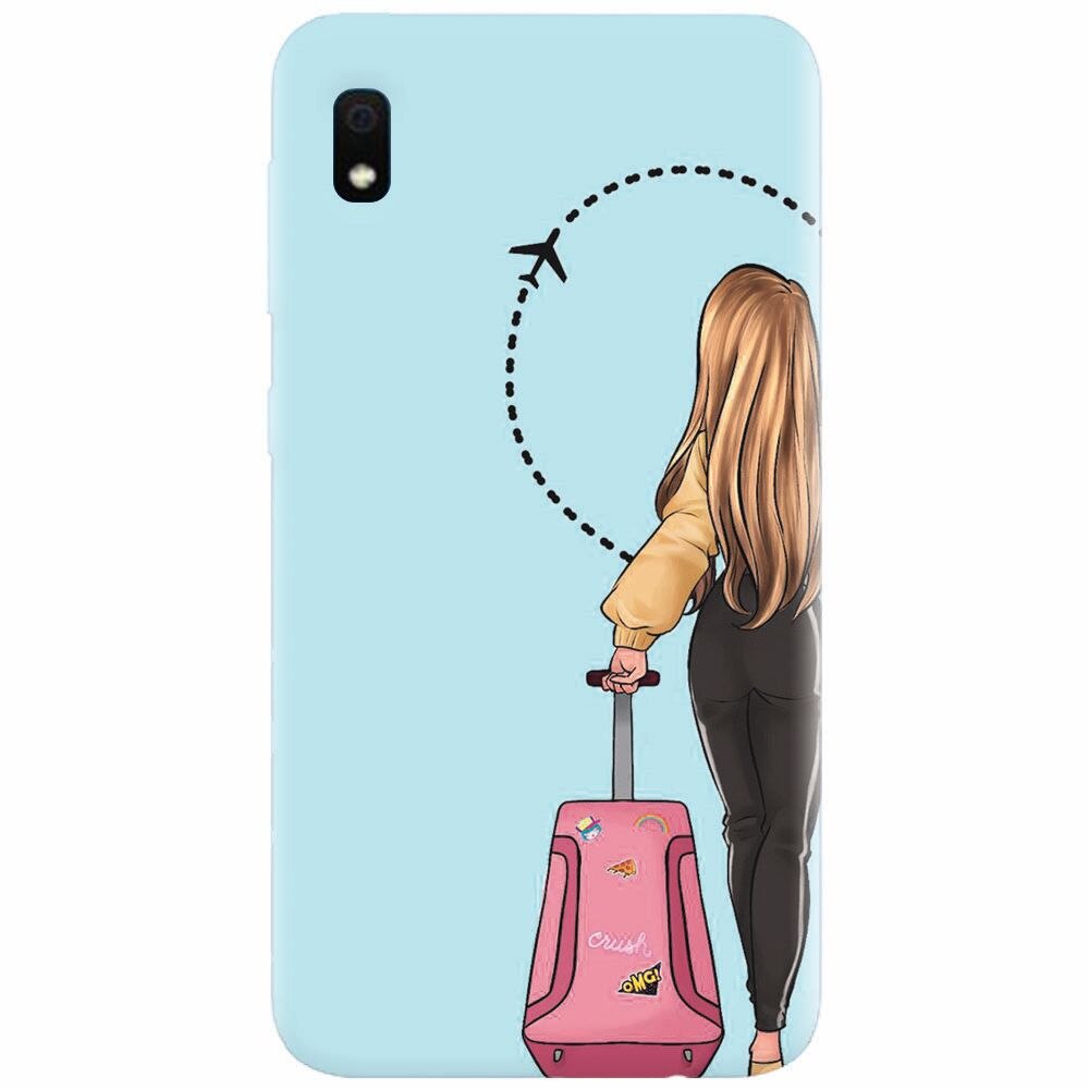 Husa silicon pentru Samsung Galaxy A10, Travel Girl