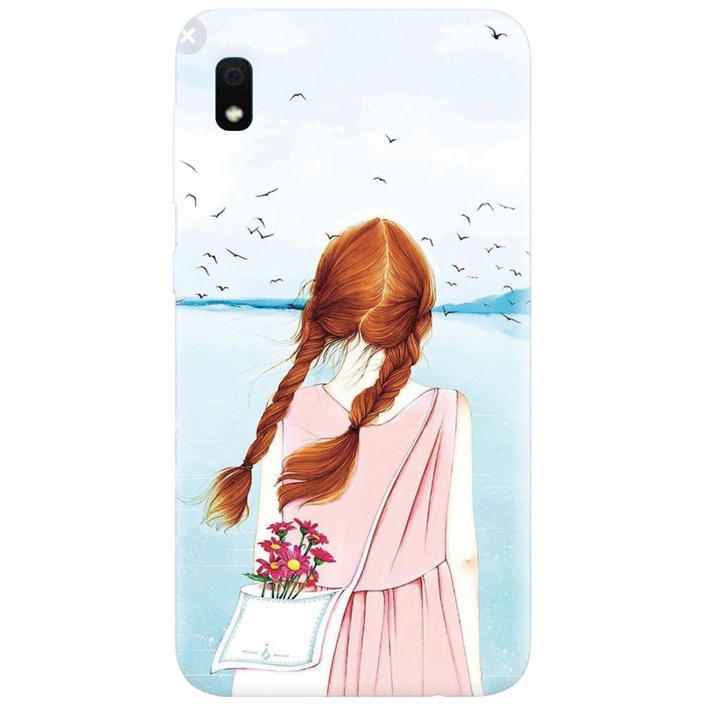 Husa silicon pentru Samsung Galaxy A10, Girl And Birds