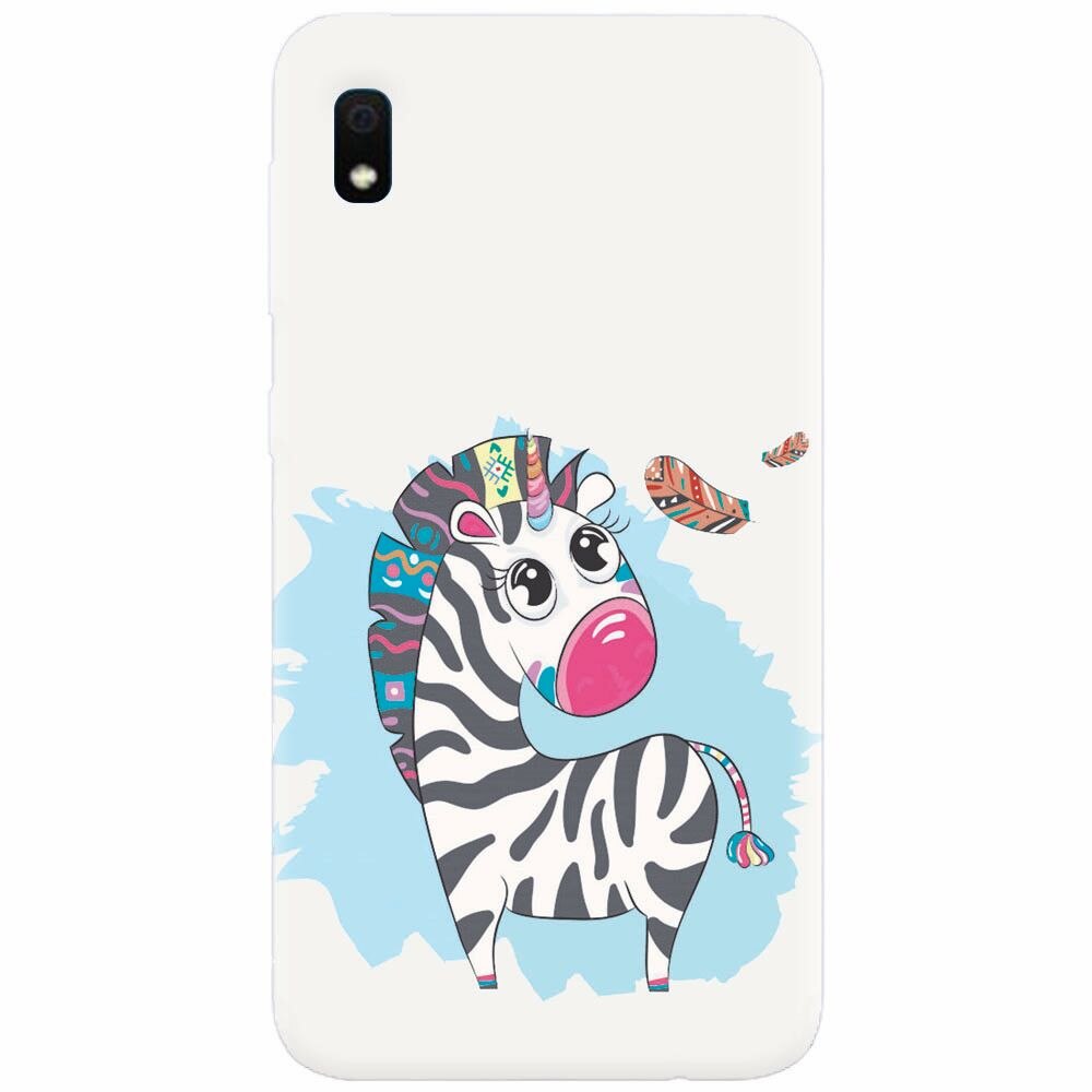 Husa silicon pentru Samsung Galaxy A10, Zebra