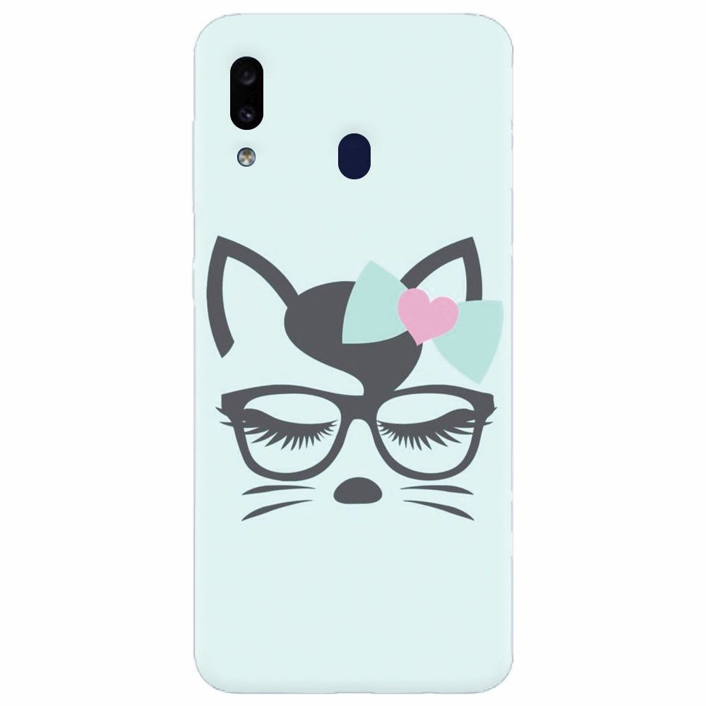 Husa silicon pentru Samsung Galaxy M20, Angel Cat