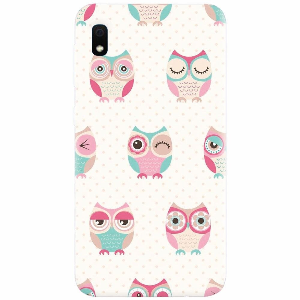 Husa silicon pentru Samsung Galaxy A10, Owl Pattern