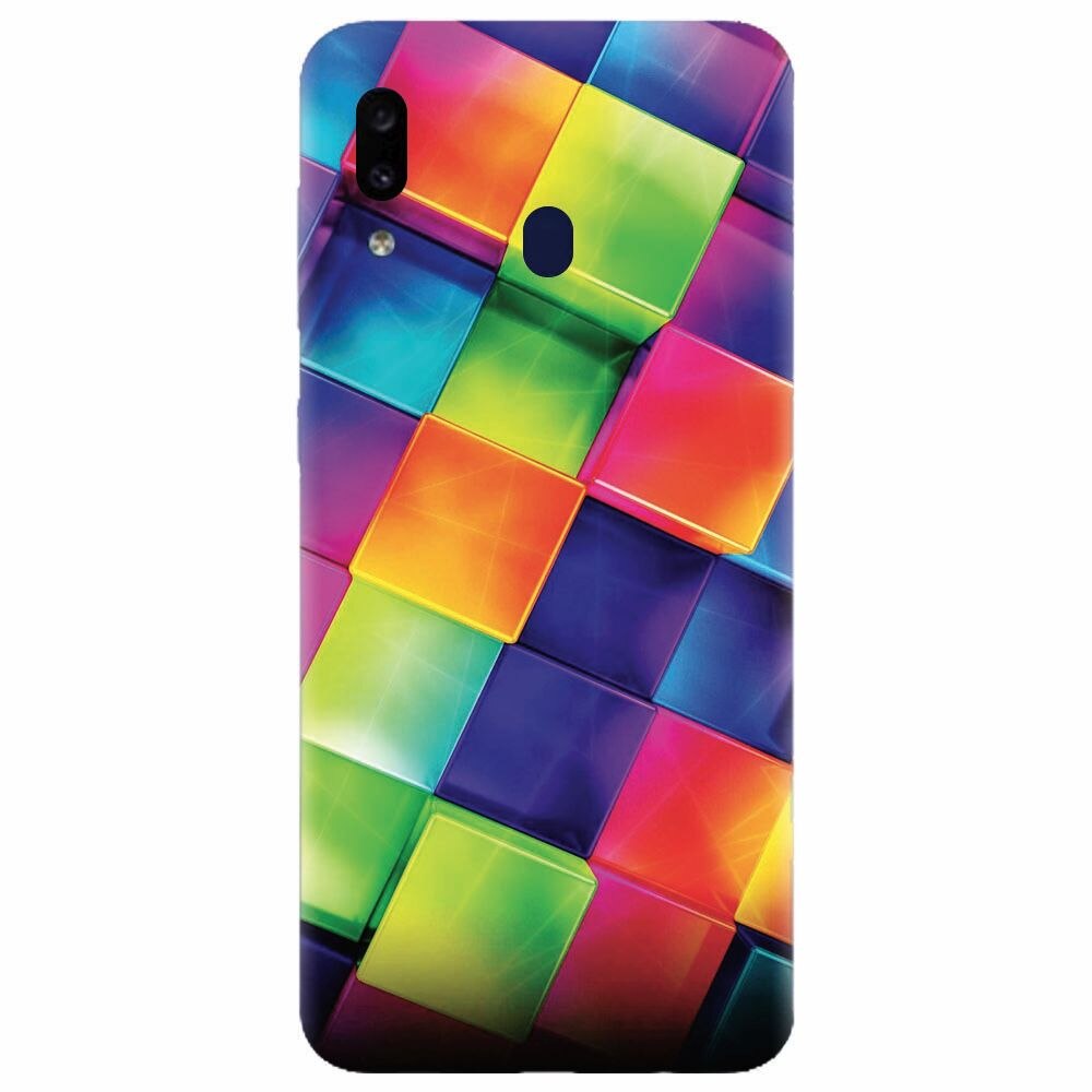 Husa silicon pentru Samsung Galaxy A40, 3D Geometric Colorful