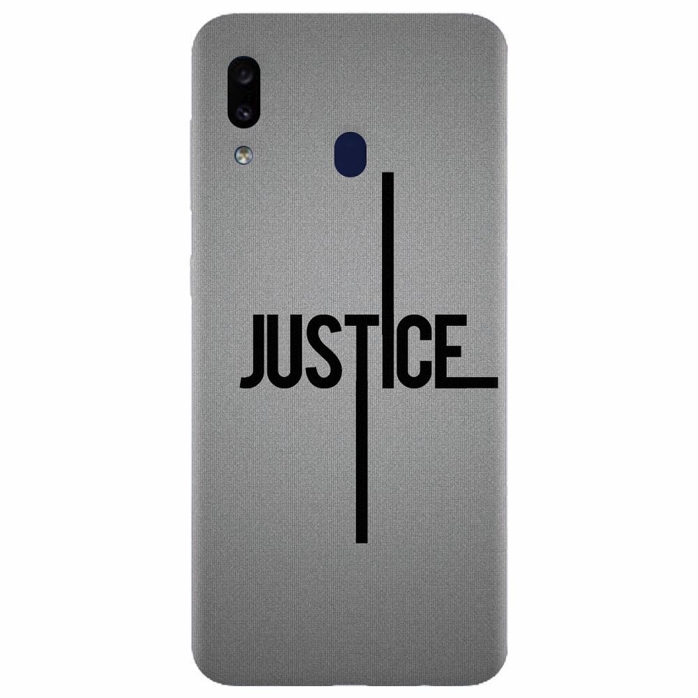 Husa silicon pentru Samsung Galaxy A30, Amir Justice Minimalistic Nubheebuccus Text