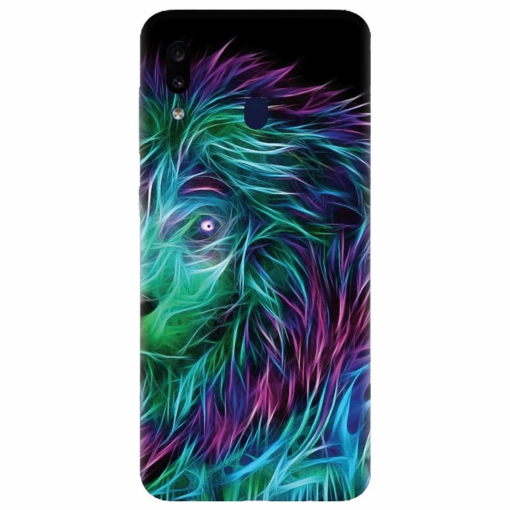 Husa silicon pentru Samsung Galaxy A20, Abstract Lion 002