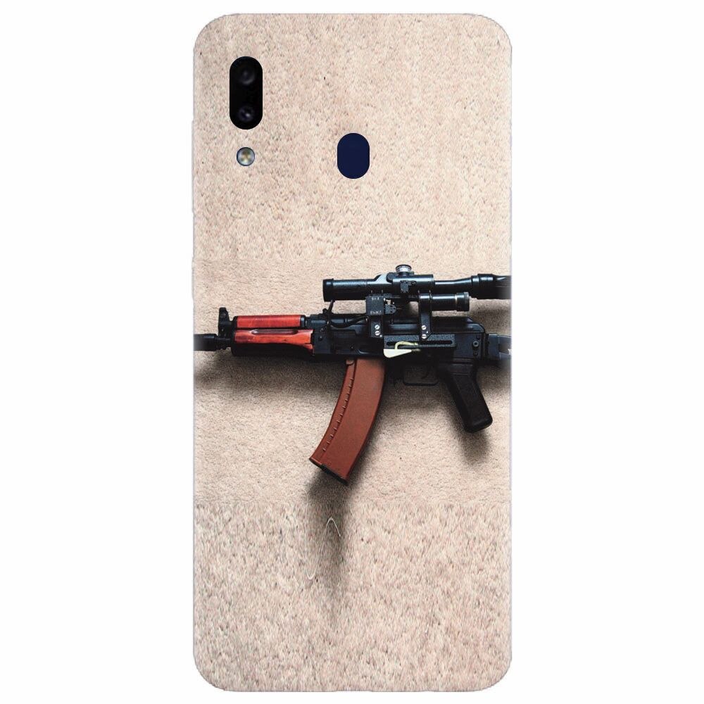 Husa silicon pentru Samsung Galaxy A40, AK Kalashnikov Gun Of Military