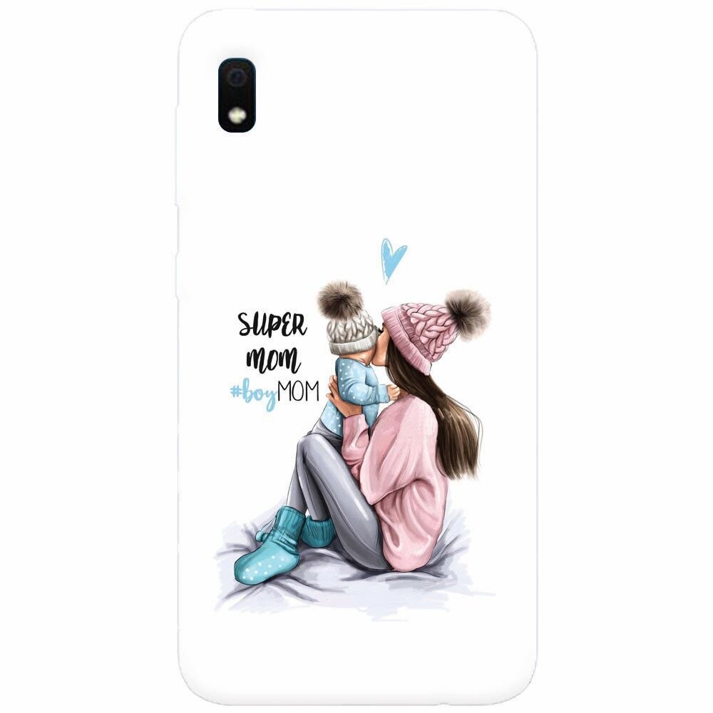 Husa silicon pentru Samsung Galaxy A10, Super Mom With Boy