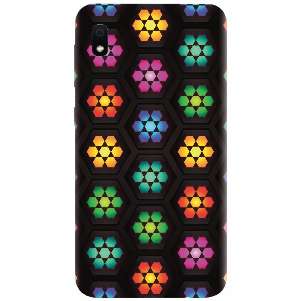 Husa silicon pentru Samsung Galaxy A10, Kaleidoscope Mosaic Patterns