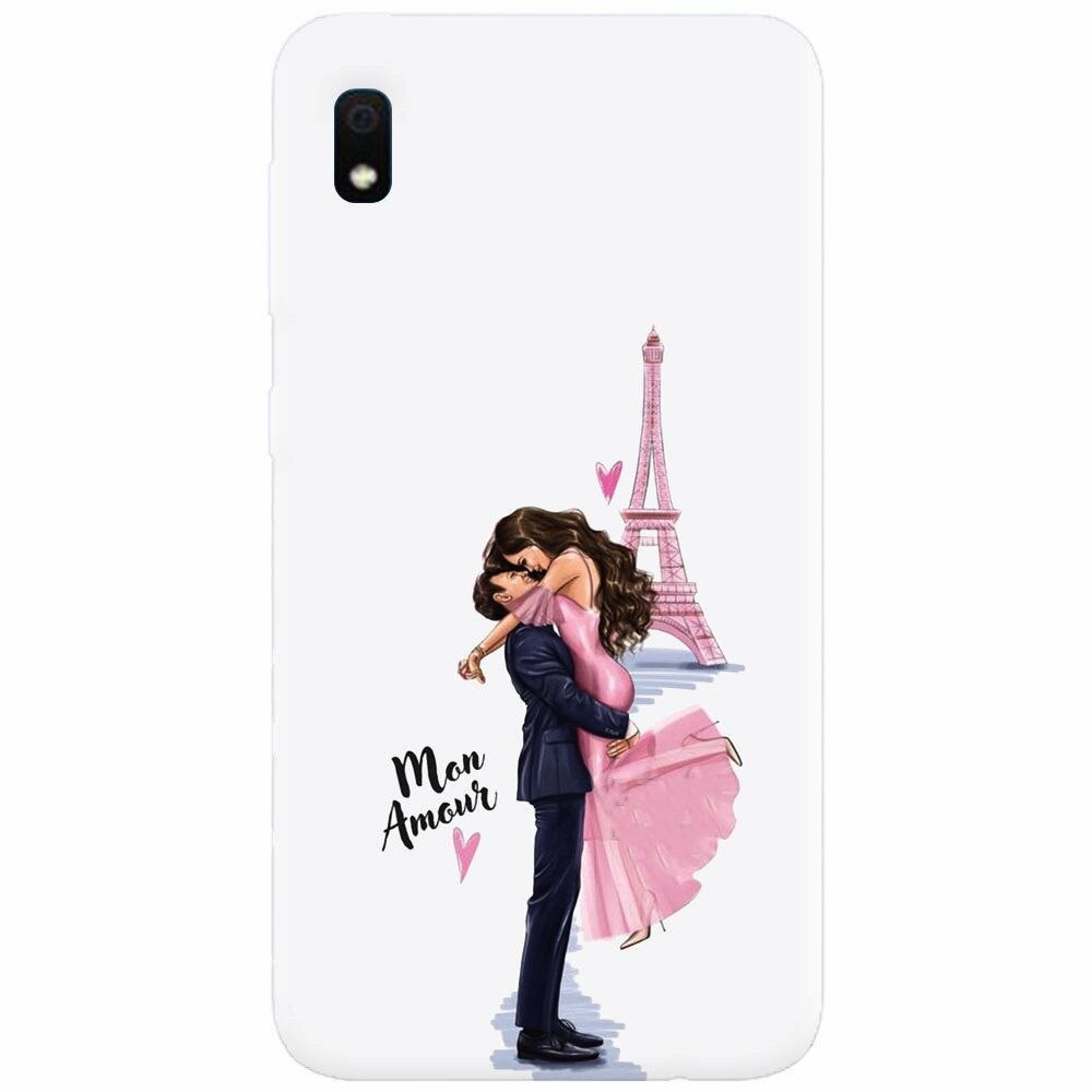 Husa silicon pentru Samsung Galaxy A10, Paris Love Mon Amour