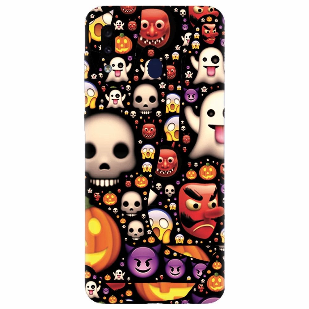 Husa silicon pentru Samsung Galaxy A20e, Emoji Mess