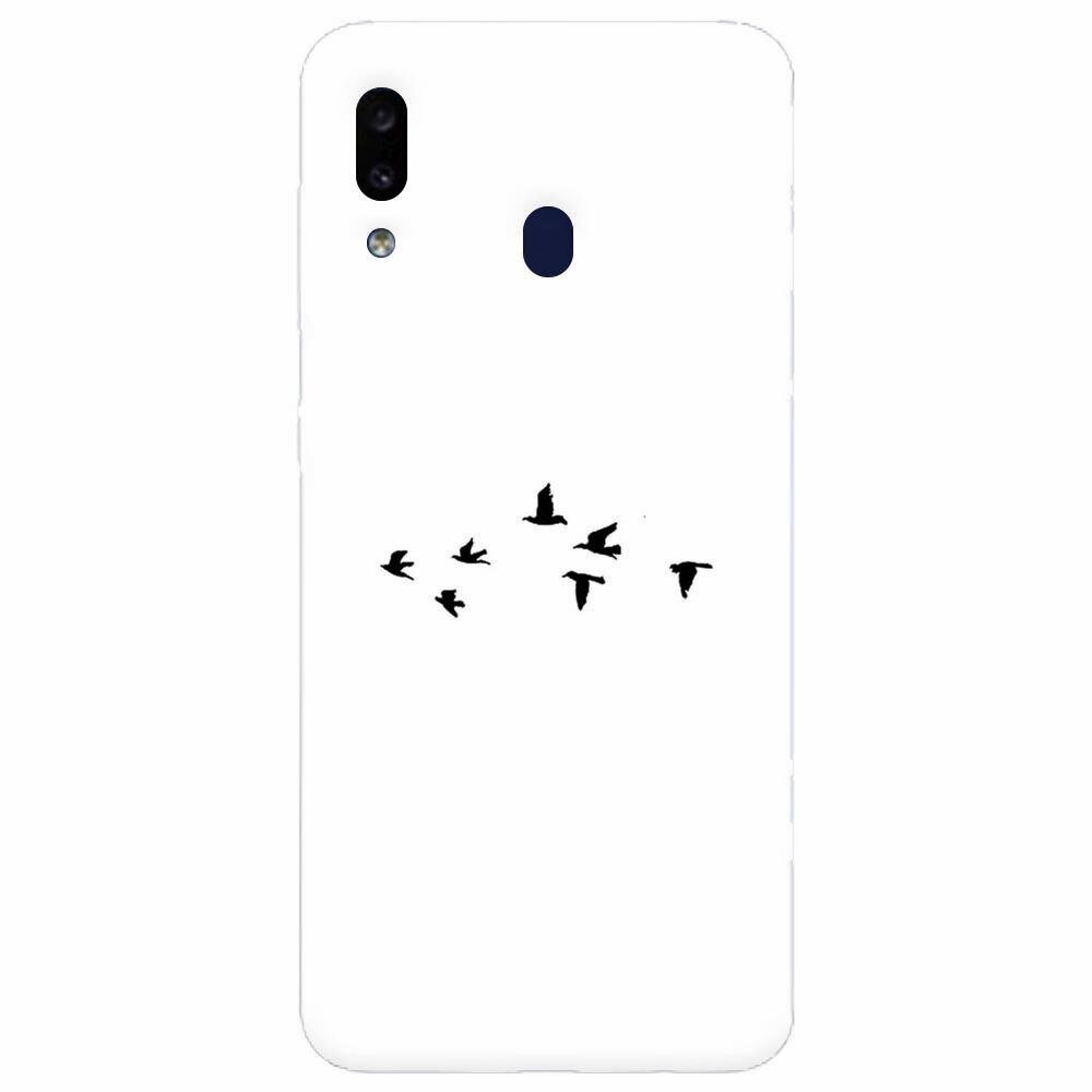 Husa silicon pentru Samsung Galaxy A30, Birds