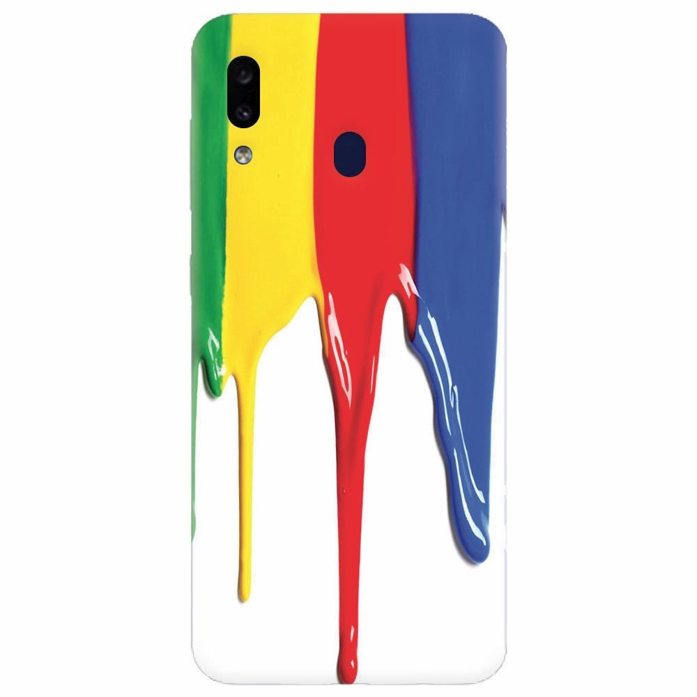 Husa silicon pentru Samsung Galaxy A20e, Dripping Colorful Paint