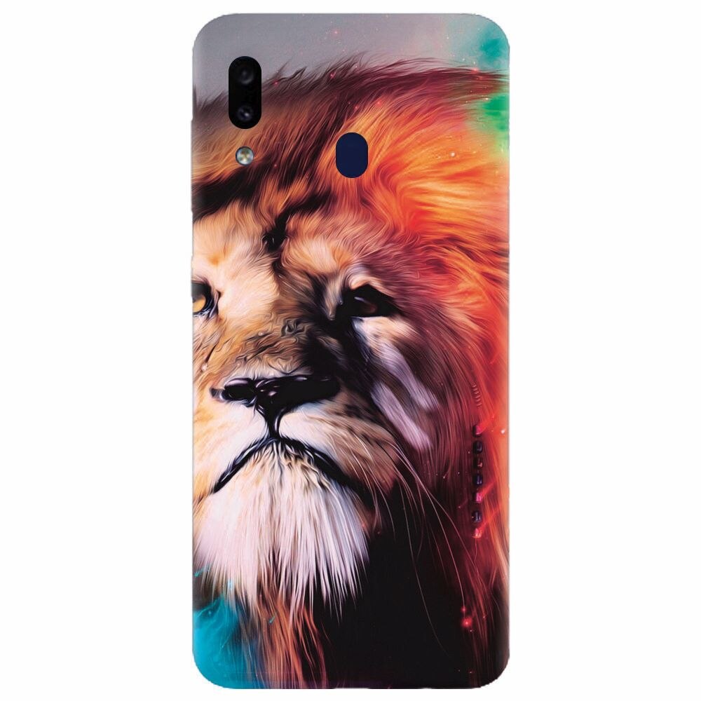 Husa silicon pentru Samsung Galaxy A20e, Awesome Art Of Lion