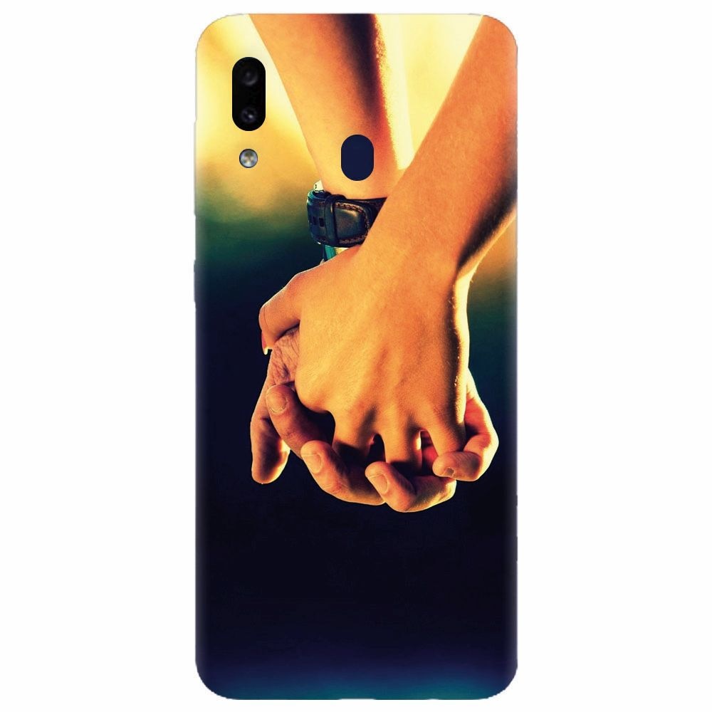 Husa silicon pentru Samsung Galaxy M20, Couple Holding Hands