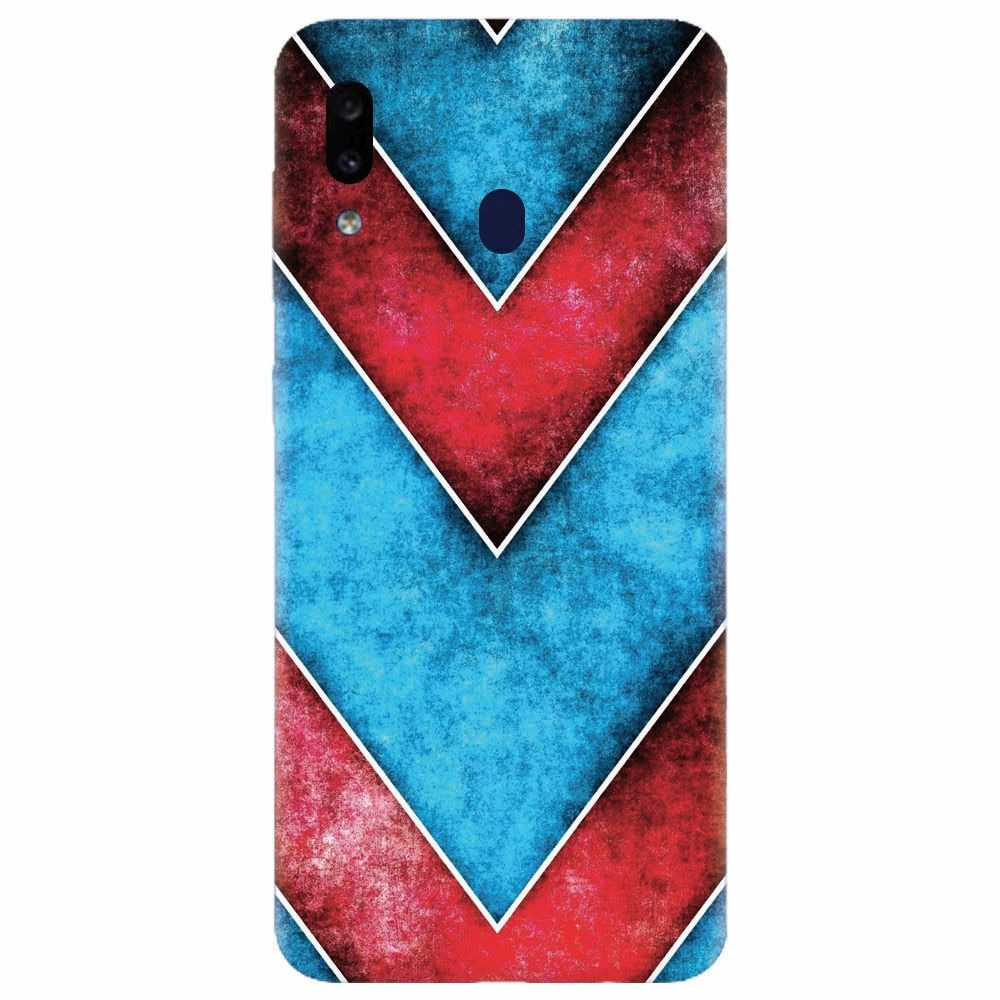 Husa silicon pentru Samsung Galaxy A20, Blue And Red Abstract