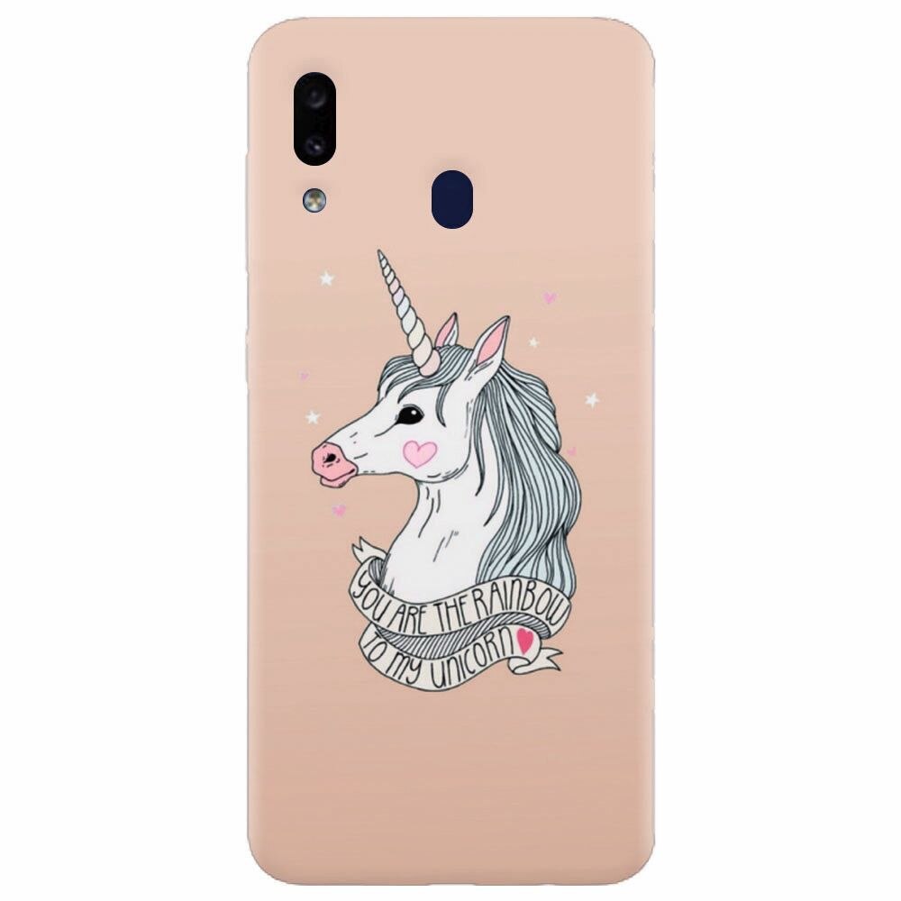 Husa silicon pentru Samsung Galaxy A40, Cute Rose Gold