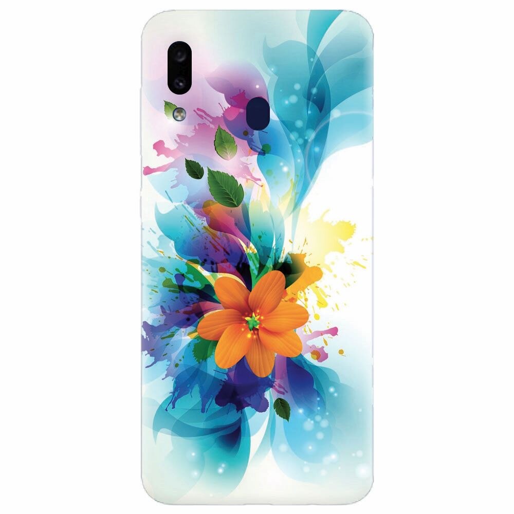 Husa silicon pentru Samsung Galaxy A20, Flower 011
