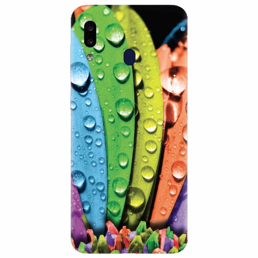 Husa silicon pentru Samsung Galaxy A20e, Colorful Daisy Petals