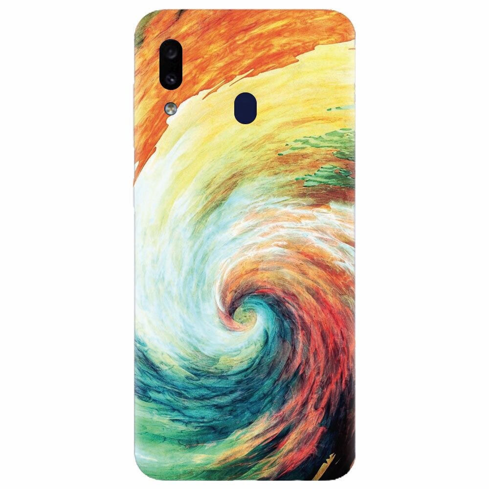 Husa silicon pentru Samsung Galaxy A40, Big Wave Painting
