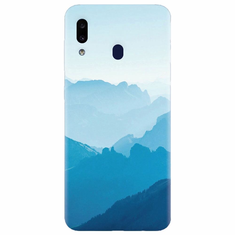 Husa silicon pentru Samsung Galaxy M20, Blue Mountain Crests