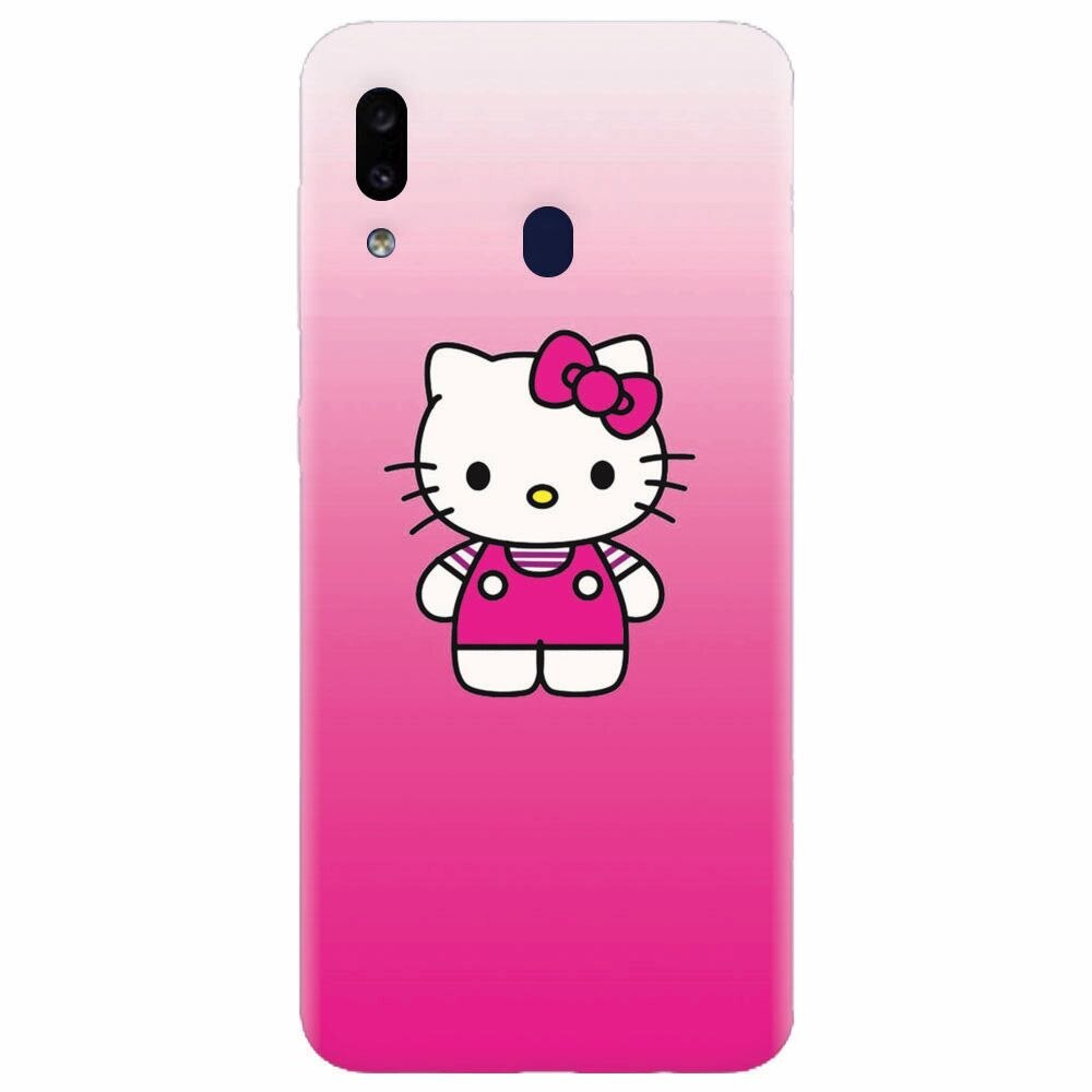Husa silicon pentru Samsung Galaxy M20, Cute Pink Catty