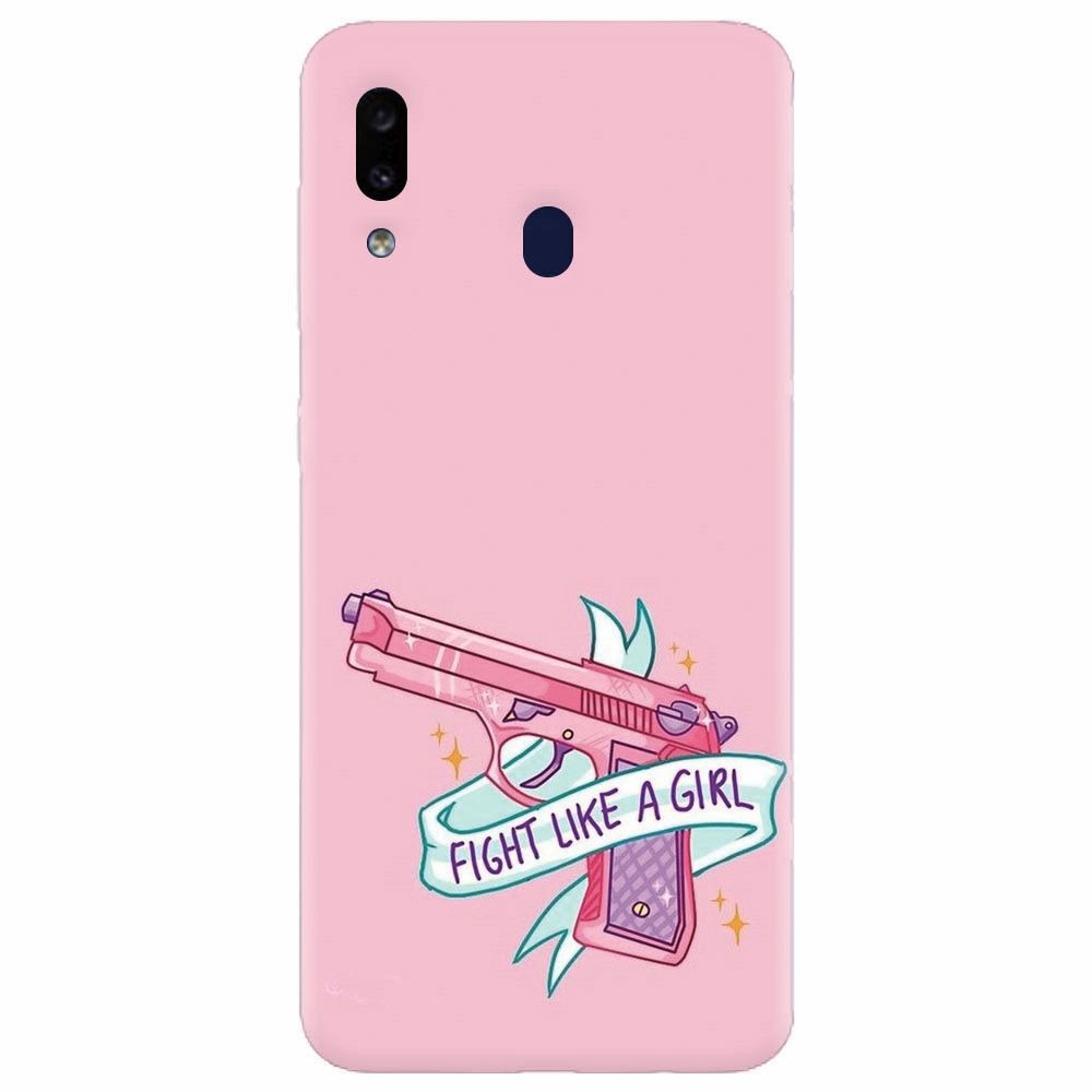 Husa silicon pentru Samsung Galaxy M20, Fight Like A Girl