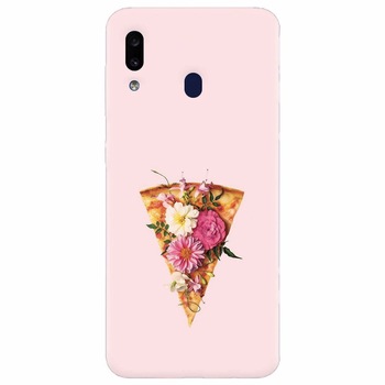 Husa silicon pentru Samsung Galaxy A20, Flower Pizza Husa silicon pentru Samsung Galaxy A20, Flower Pizza