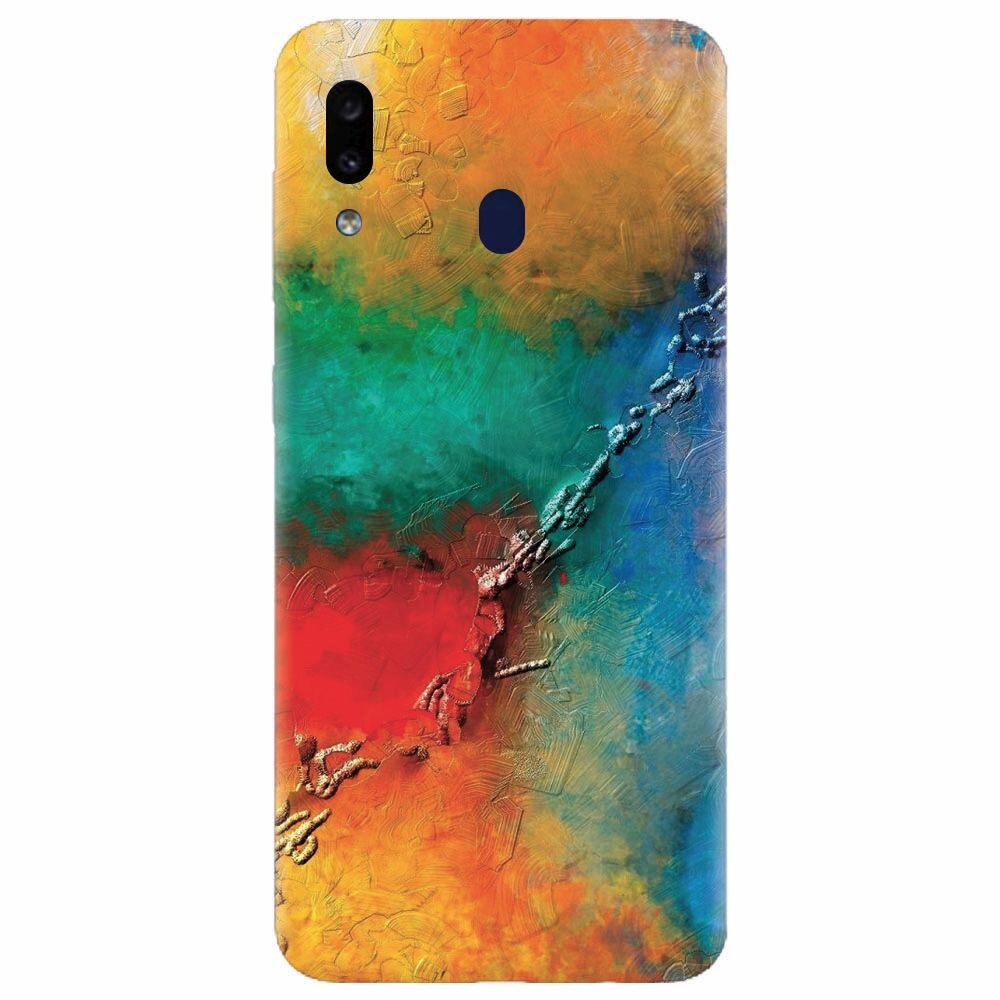 Husa silicon pentru Samsung Galaxy A20e, Colorful Wall Paint Texture