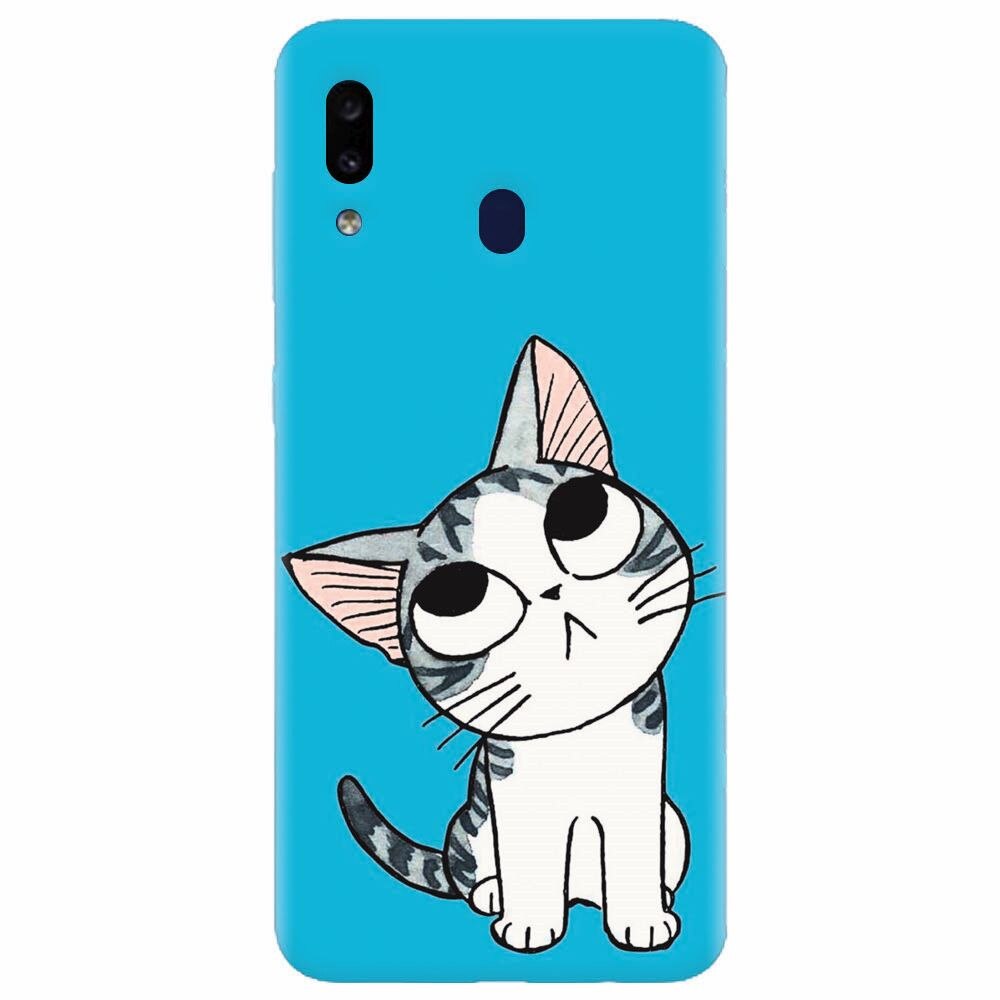 Husa silicon pentru Samsung Galaxy A20, Cat Lovely Cartoon