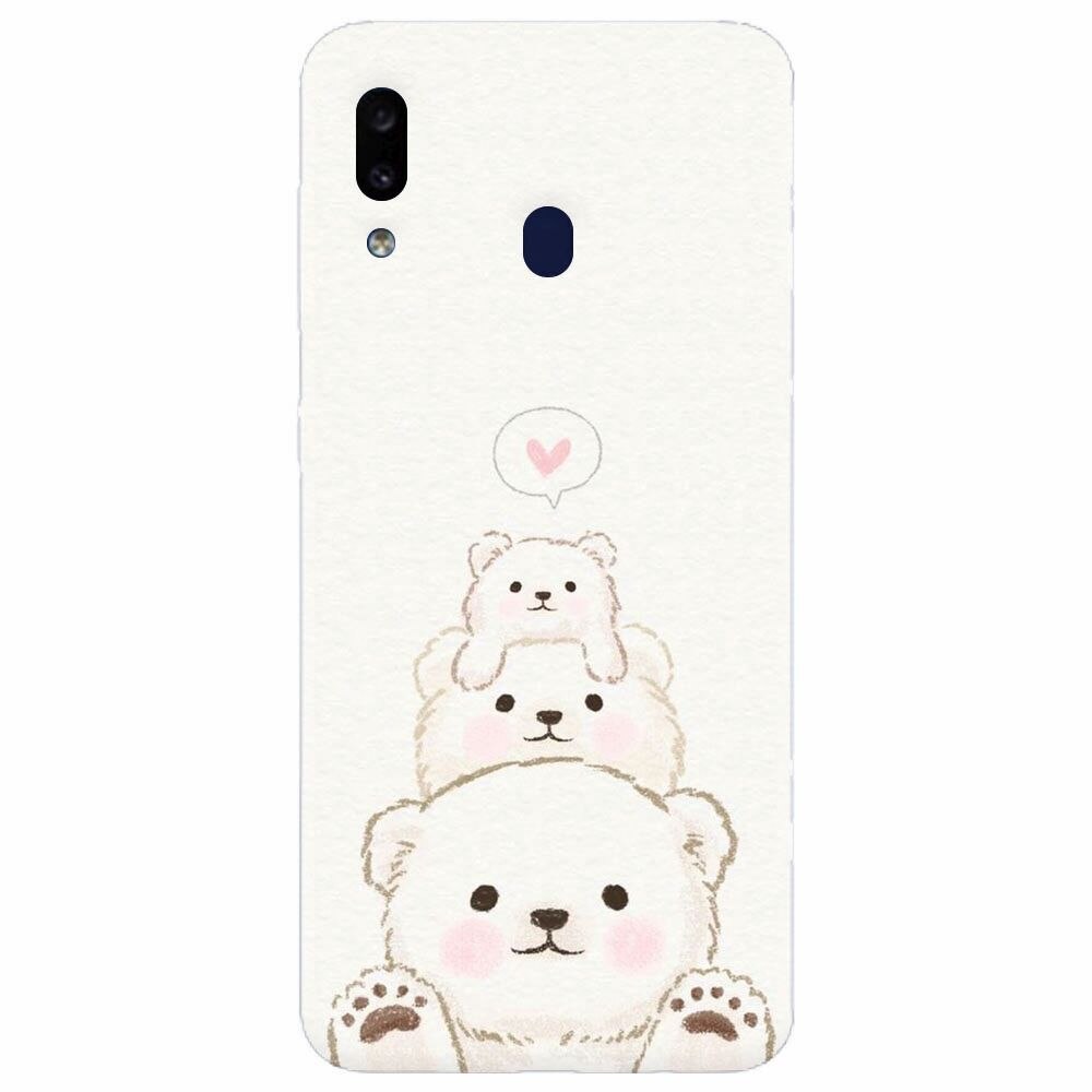 Husa silicon pentru Samsung Galaxy A40, Family Bear