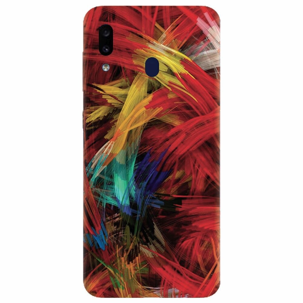 Husa silicon pentru Samsung Galaxy A20e, Colorful Digital Painting Strokes