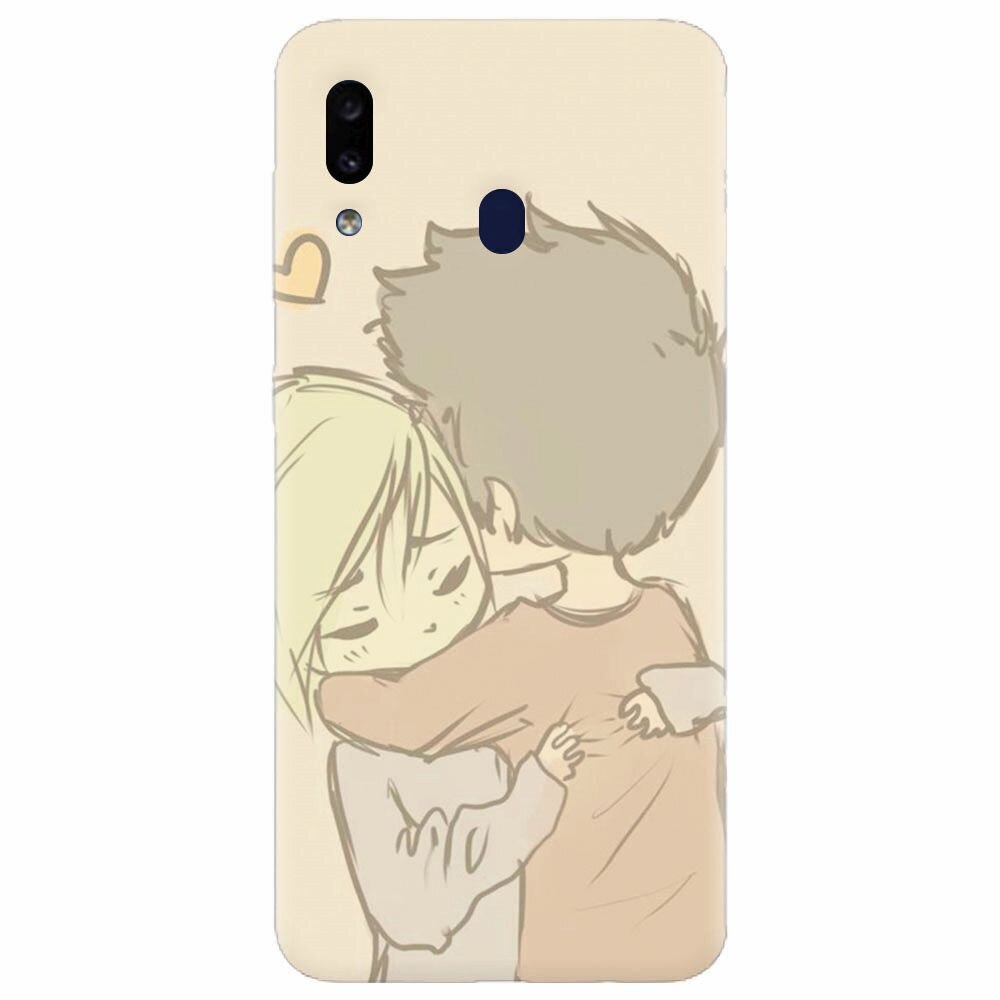 Husa silicon pentru Samsung Galaxy A20, Couple Hug