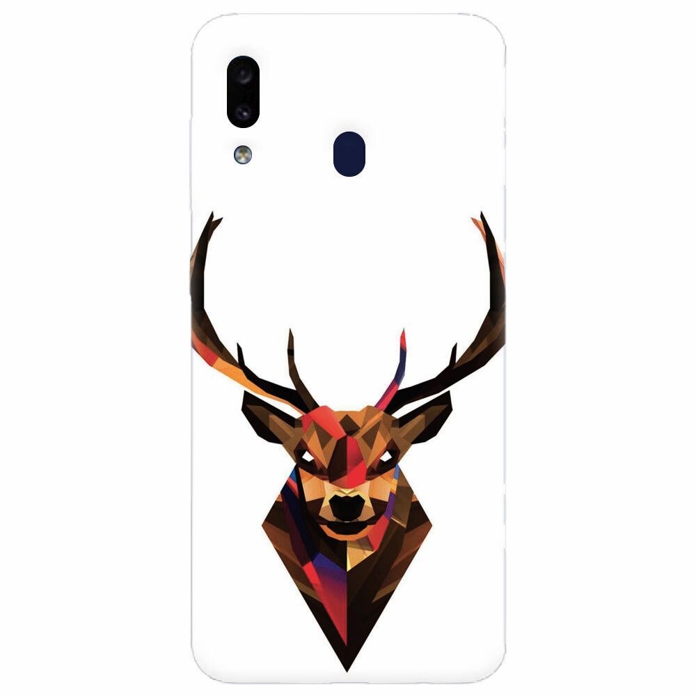 Husa silicon pentru Samsung Galaxy A20e, Geometric Tibetan Antelope