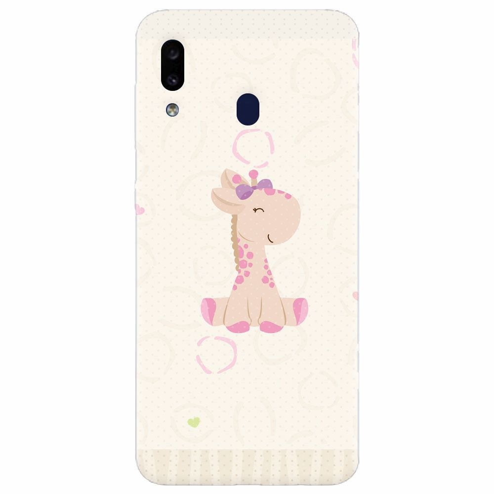 Husa silicon pentru Samsung Galaxy A40, Giraffe Cute
