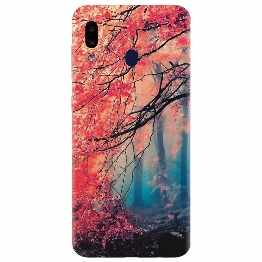 Husa silicon pentru Samsung Galaxy M20, Morning Fog Inest Nature