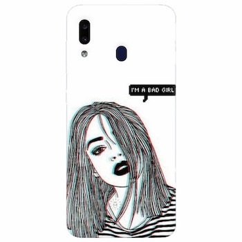 Husa silicon pentru Samsung Galaxy A20, Im A Bad Girl Husa silicon pentru Samsung Galaxy A20, Im A Bad Girl